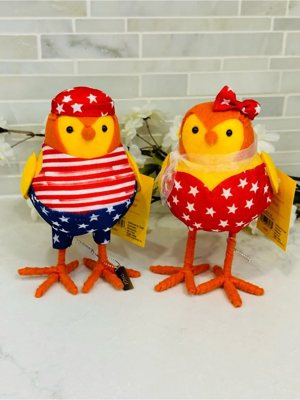 NWT Target 2022 Sun Squad Americana Summer Birds - Set of 2 - Drummer & Star